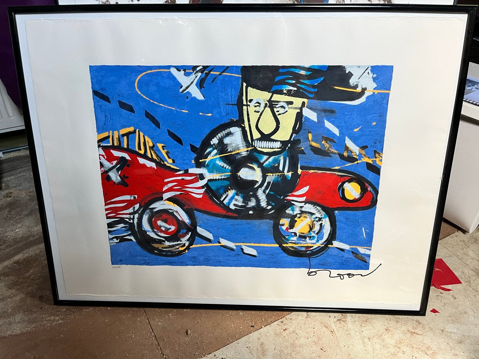 Herman Brood - "Future Lease" - Zeefdruk 213/300, Antiek en Kunst, Kunst | Litho's en Zeefdrukken, Gelimiteerde oplage, Ophalen