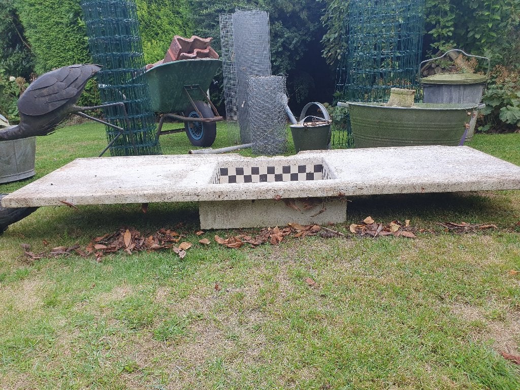 Vintage granieten aanrechtblad (Piet Zwart), Ophalen, Gebruikt, Zwart, 150 tot 200 cm