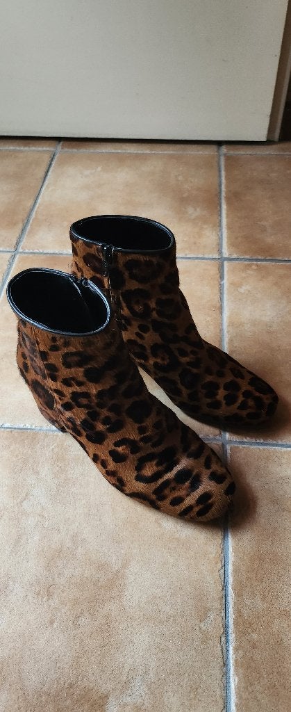 Nieuwe panter zara dames enkel laarzen maat 39, Bruin, Zara, Lage of Enkellaarzen, Nieuw