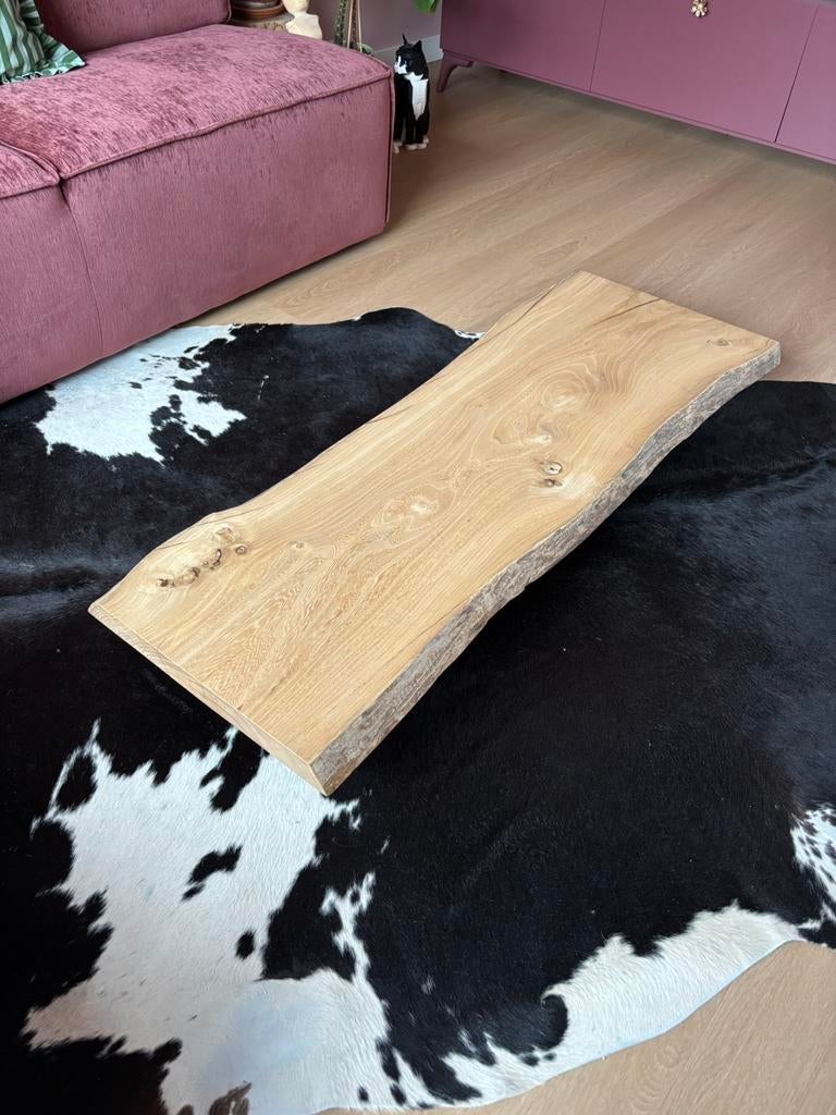 Iepen salontafel, Ophalen, Minder dan 50 cm, 100 tot 150 cm, Zo goed als nieuw