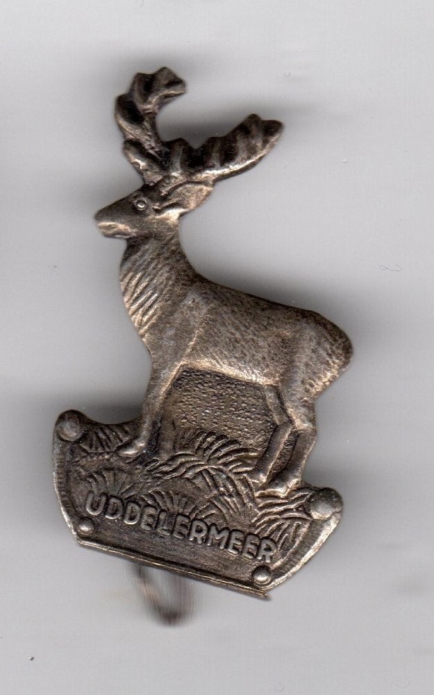 BROCHE UDDELERMEER HERT EDELHERT (A9), Ophalen of Verzenden, Gebruikt, Overige onderwerpen
