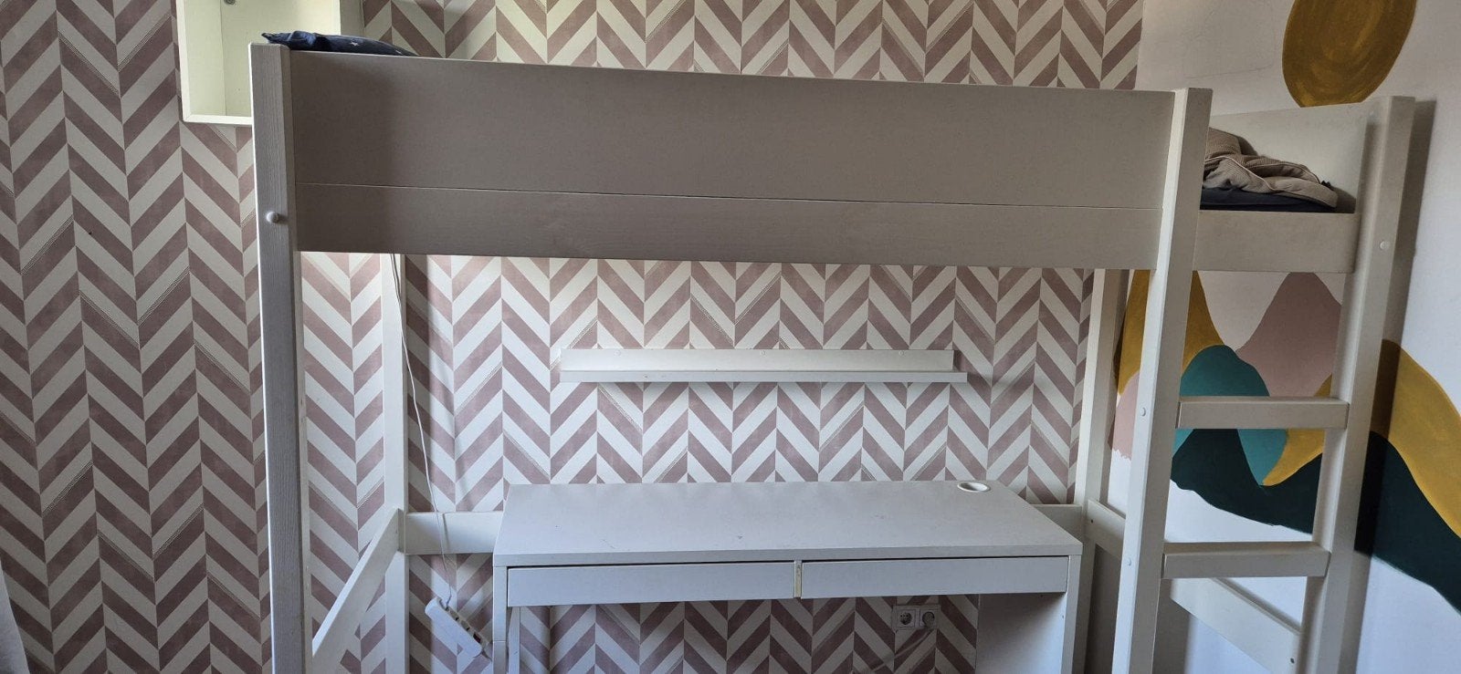 Hoogslaper exc bureau en plank, Ophalen, Hoogslaper, Eenpersoons, 210 cm