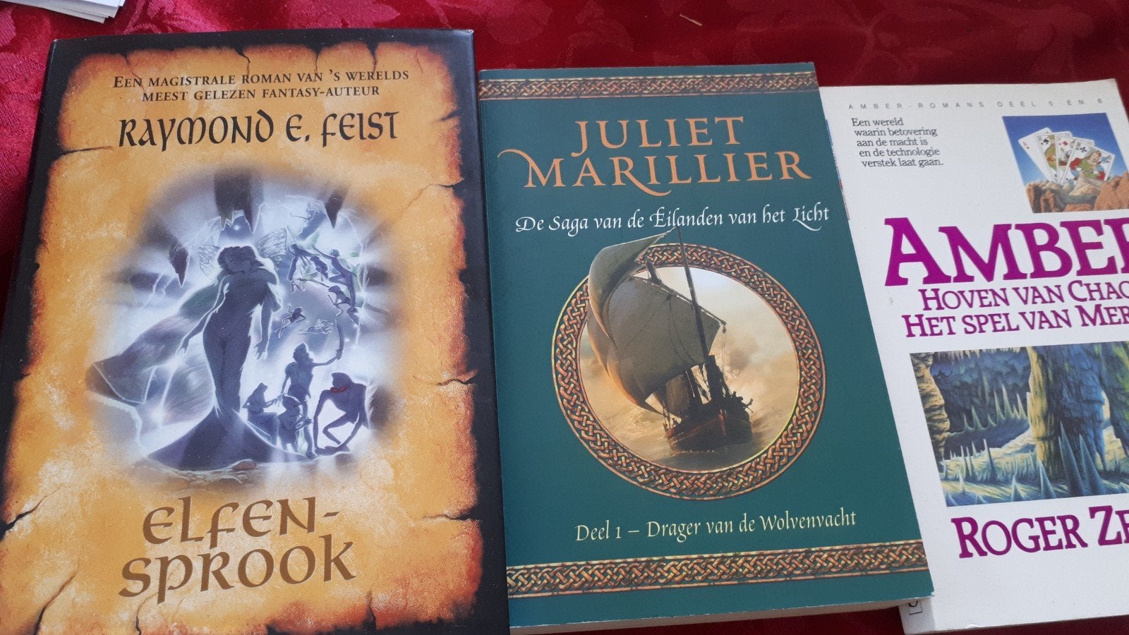 3 fantasyboeken,zelazny,feist,marillier, Ophalen of Verzenden