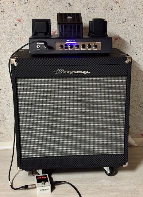 Ampeg PF 50T 50watt en  Ampeg PF 115HE Flip-Top 450watt RMS, Ophalen, Zo goed als nieuw, Basgitaar, 50 tot 100 watt