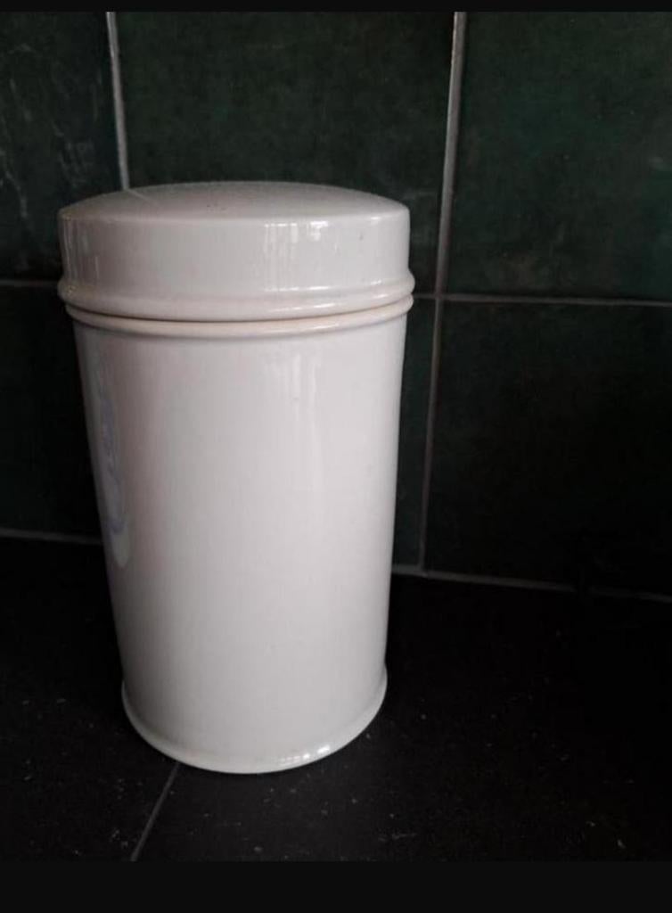 Oude puntgave porceleinen apothekerspot, Antiek en Kunst, Ophalen of Verzenden