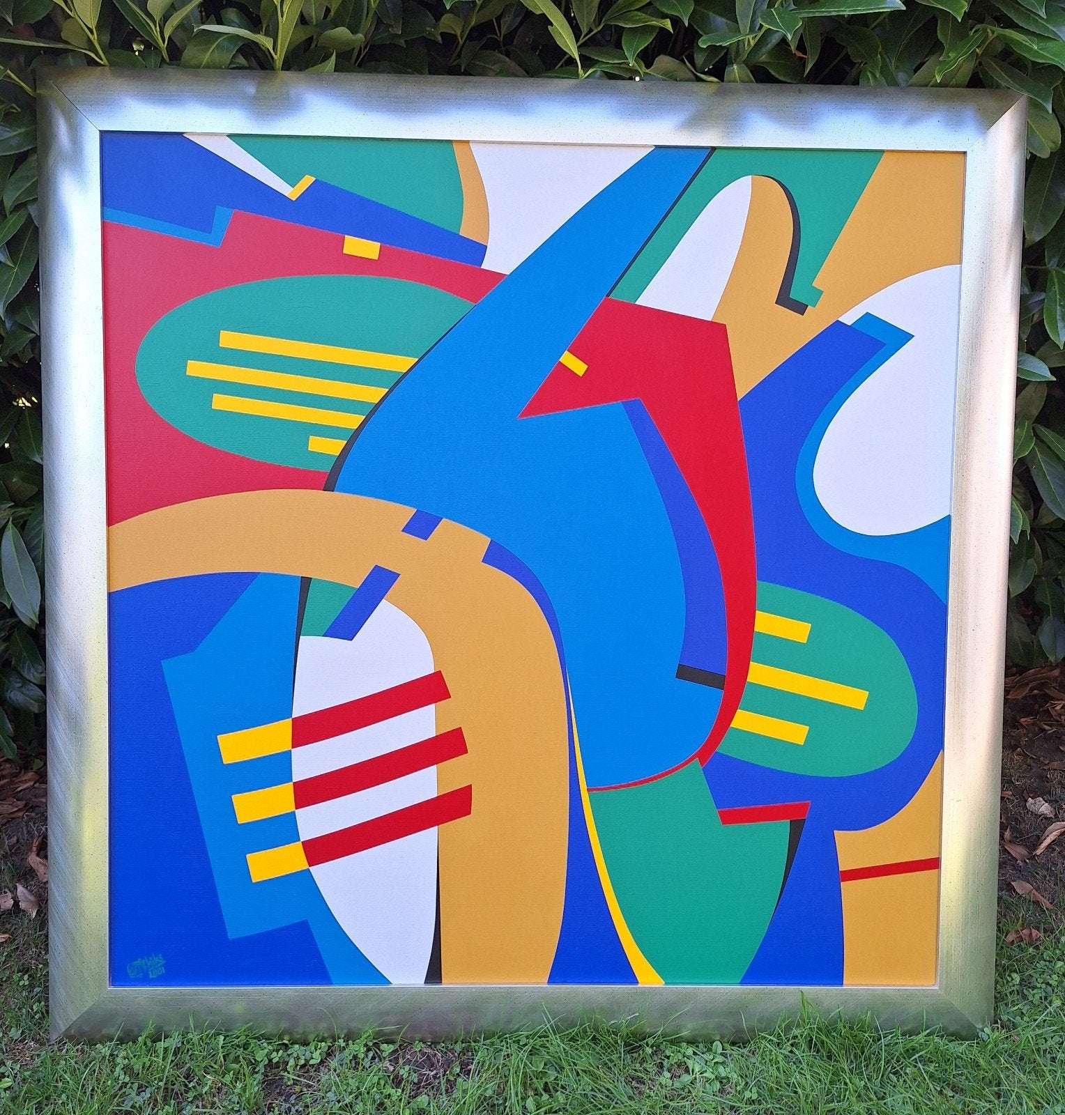 Abstract Schilderij "Caribbean View" van Anton Schiks, Ophalen