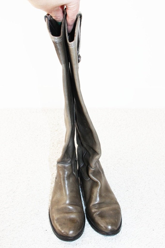 Zeer Mooie Vintage Leren Dames Laarzen - s7 (Maat 38) € 70,-, Hoge laarzen, Overige kleuren, Ophalen of Verzenden, Zo goed als nieuw