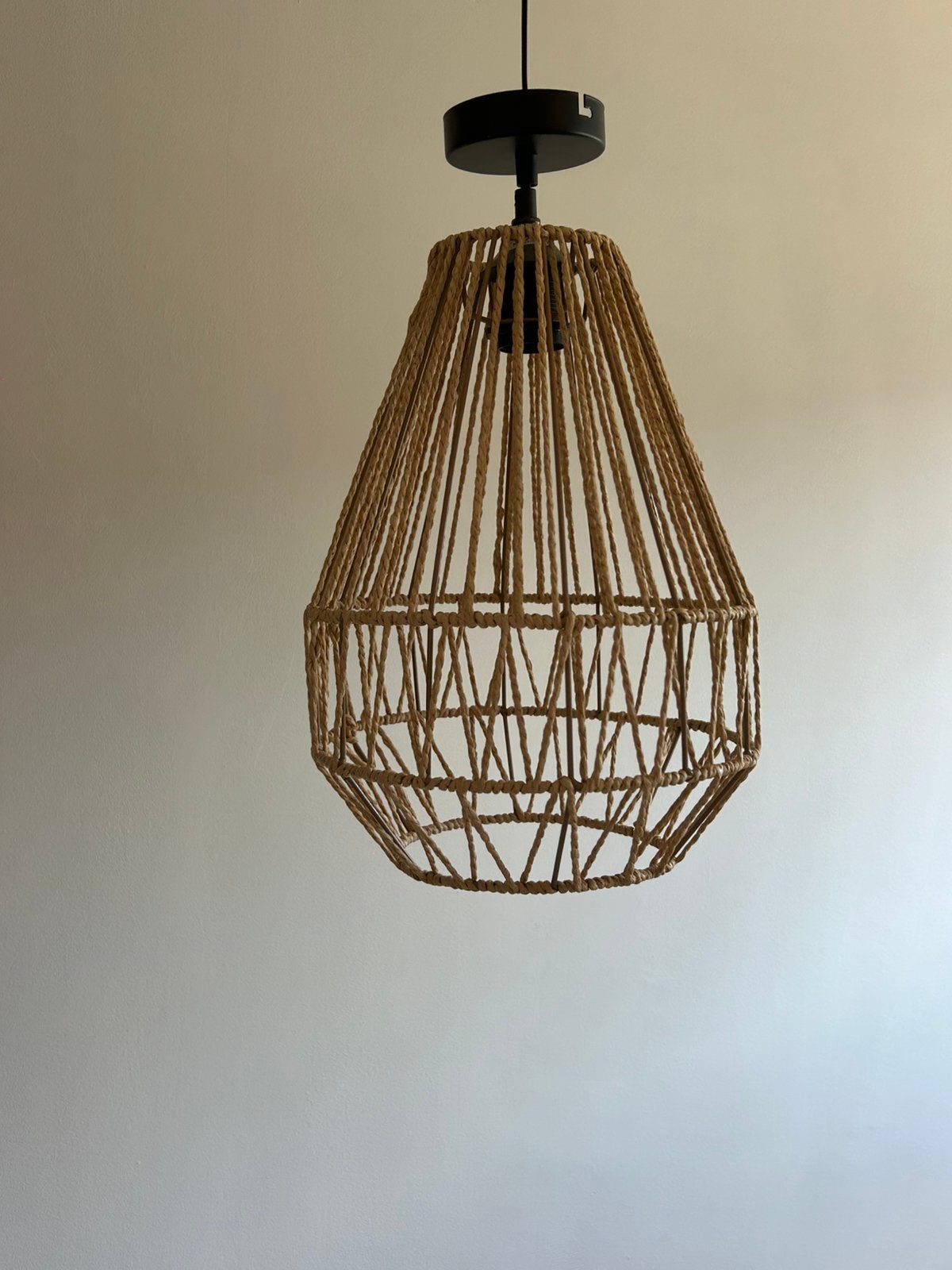 Gevlochten touw lamp, Ophalen, Zo goed als nieuw