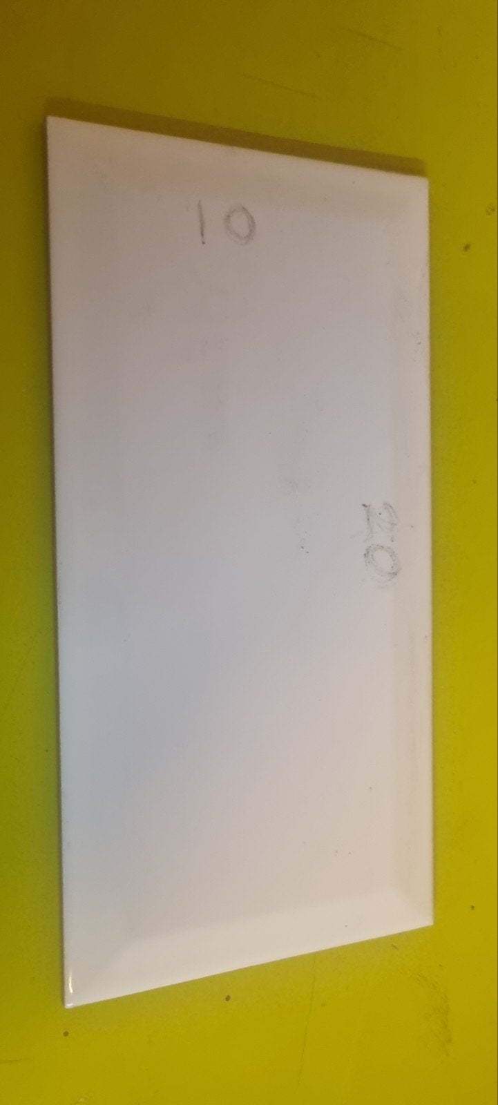 witte hoogglans tegels 10x20, Ophalen