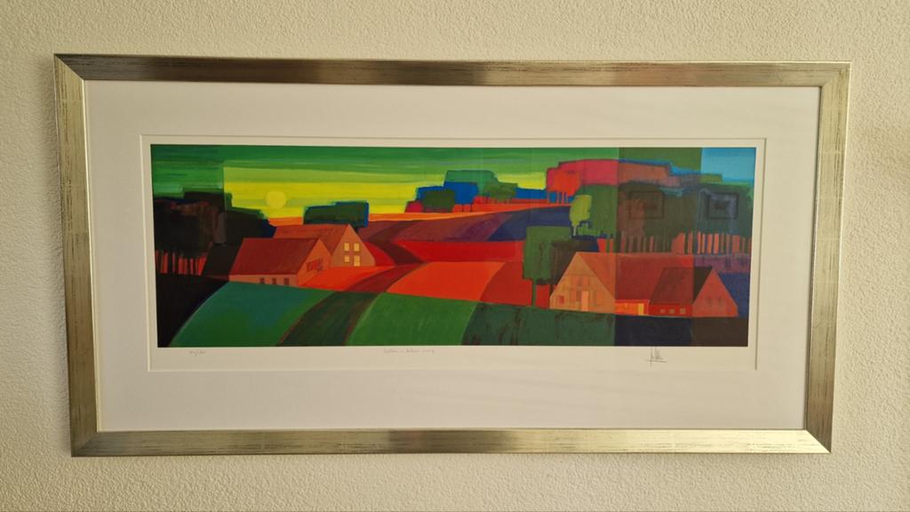 Originele Ton Schulten gesigneerde zeefdruk ingelijst, Antiek en Kunst, Ophalen of Verzenden