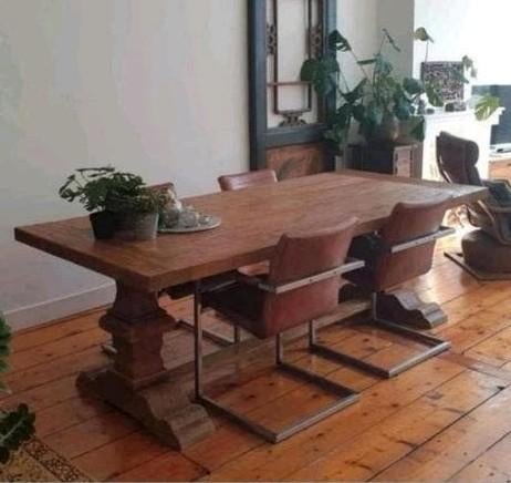 Kloostertafel - rustiek - eetkamertafel, Ophalen, 200 cm of meer, 50 tot 100 cm, Zo goed als nieuw