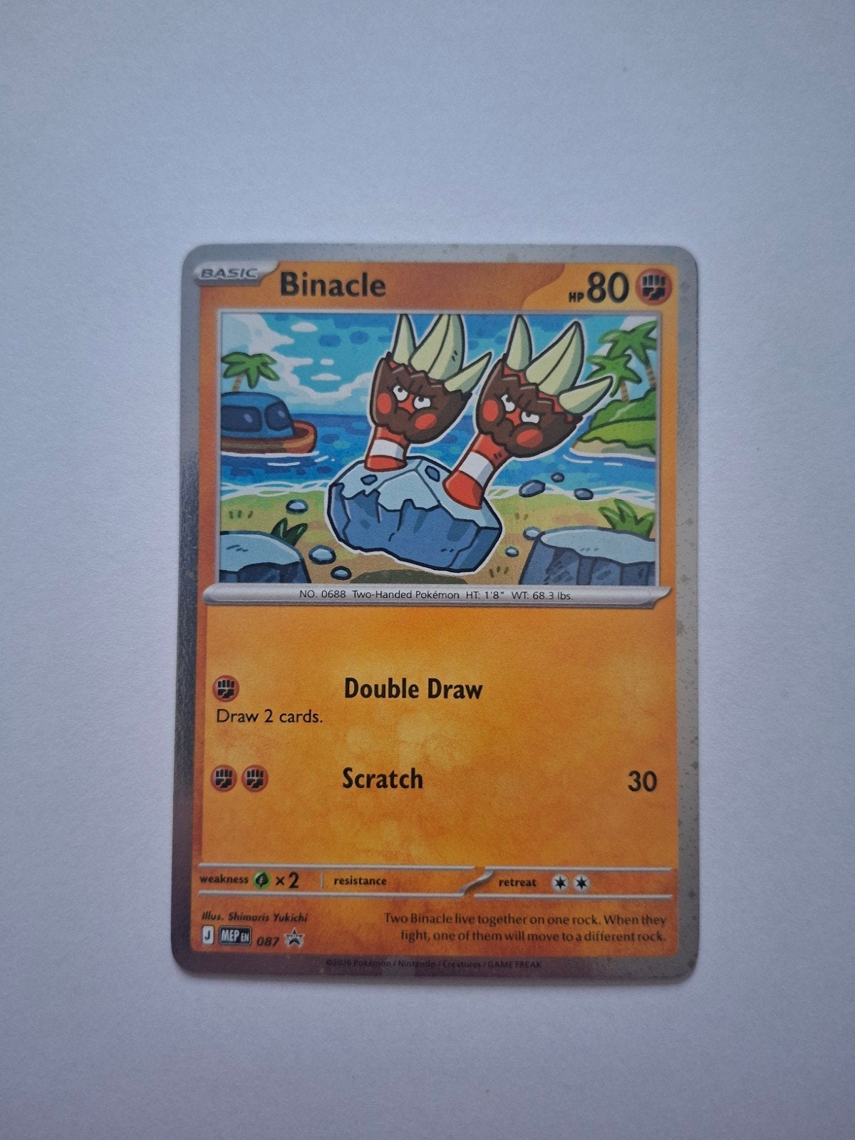 Binacle Cosmo Holo black star promo MEP #087, Ophalen of Verzenden, Zo goed als nieuw, Losse kaart, Foil