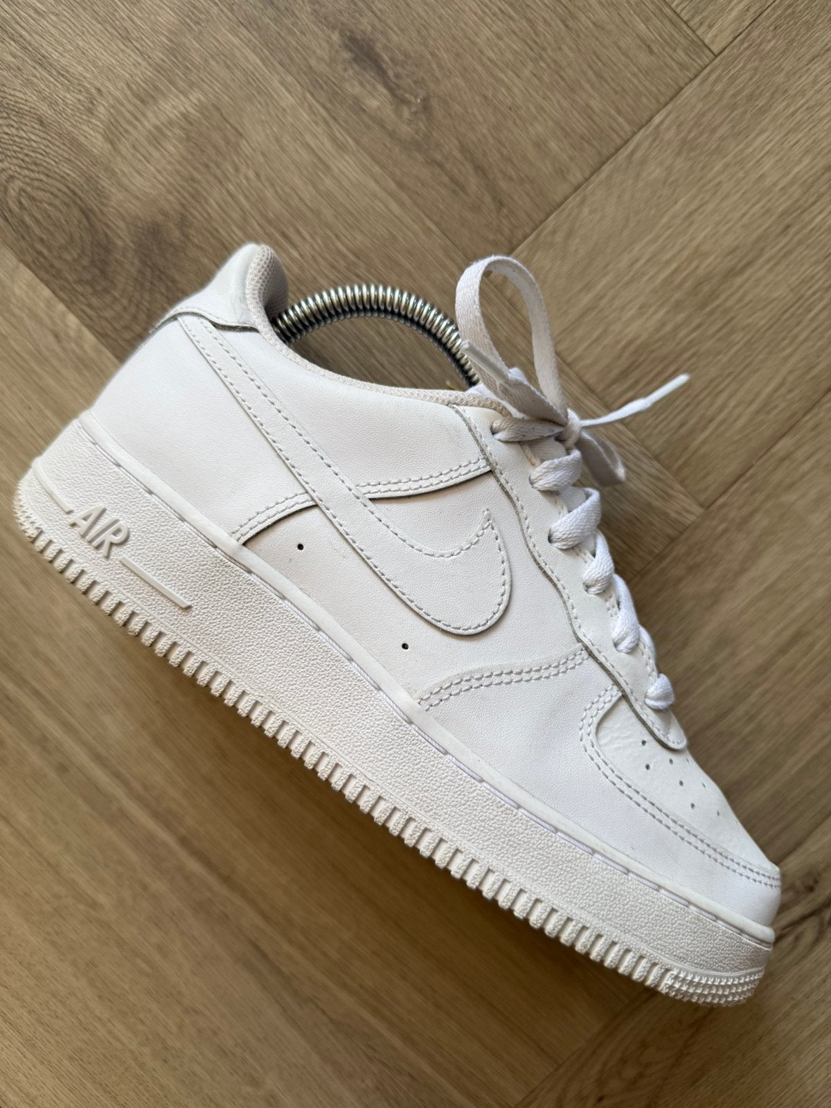 Nike air force one triple white 38.5, Ophalen of Verzenden, Zo goed als nieuw, Wit, Sneakers of Gympen