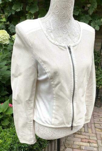 Lynde lederlook jasje maat 38 NIEUW, Kleding | Dames, Maat 38/40 (M), Wit, Nieuw, Ophalen of Verzenden