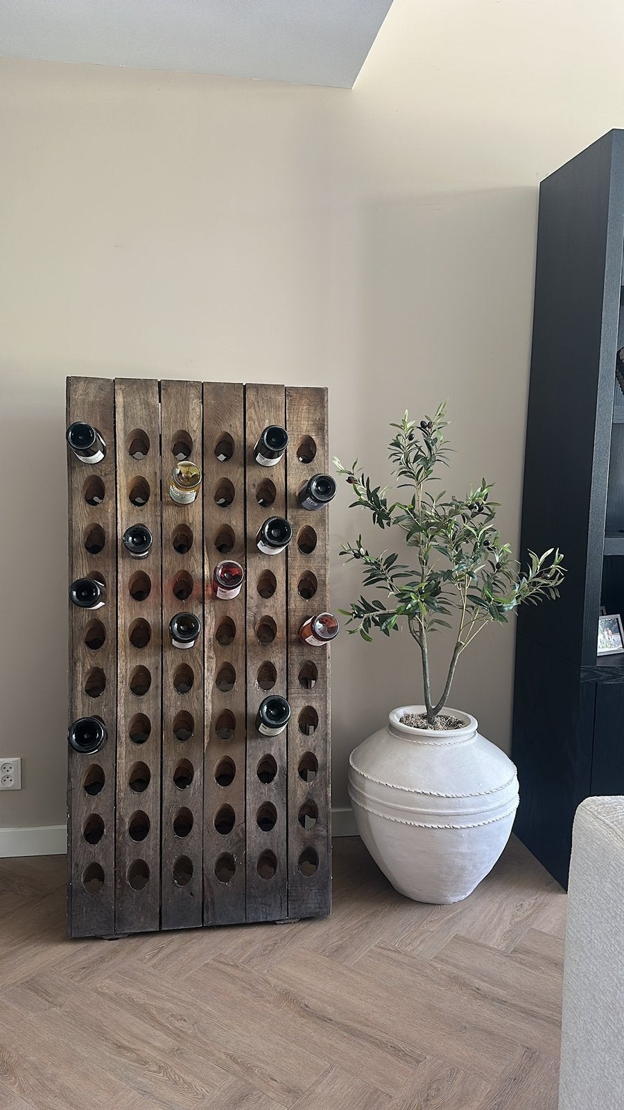Wijn / champagne rek hout, Ophalen, Zo goed als nieuw, Hout