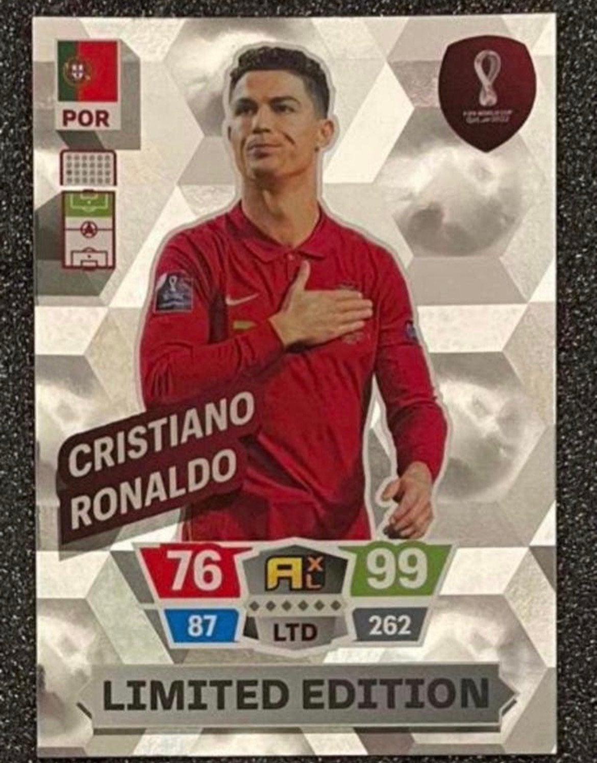 Panini QATAR 2022   LIMITED EDITION   CRISTIANO RONALDO, Verzenden, Zo goed als nieuw, Plaatje