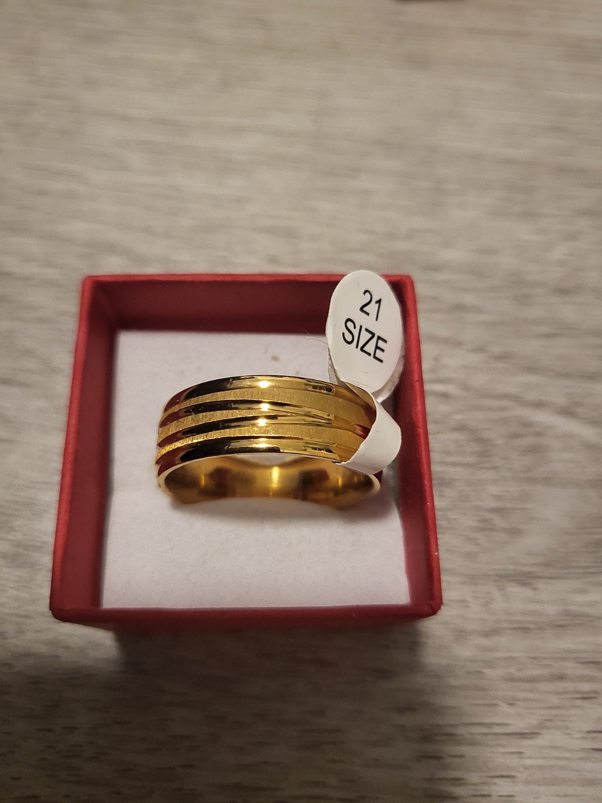 Nieuwe Gouden Ring Maat 21, 20 of groter, Nieuw, Ophalen of Verzenden, Dame of Heer