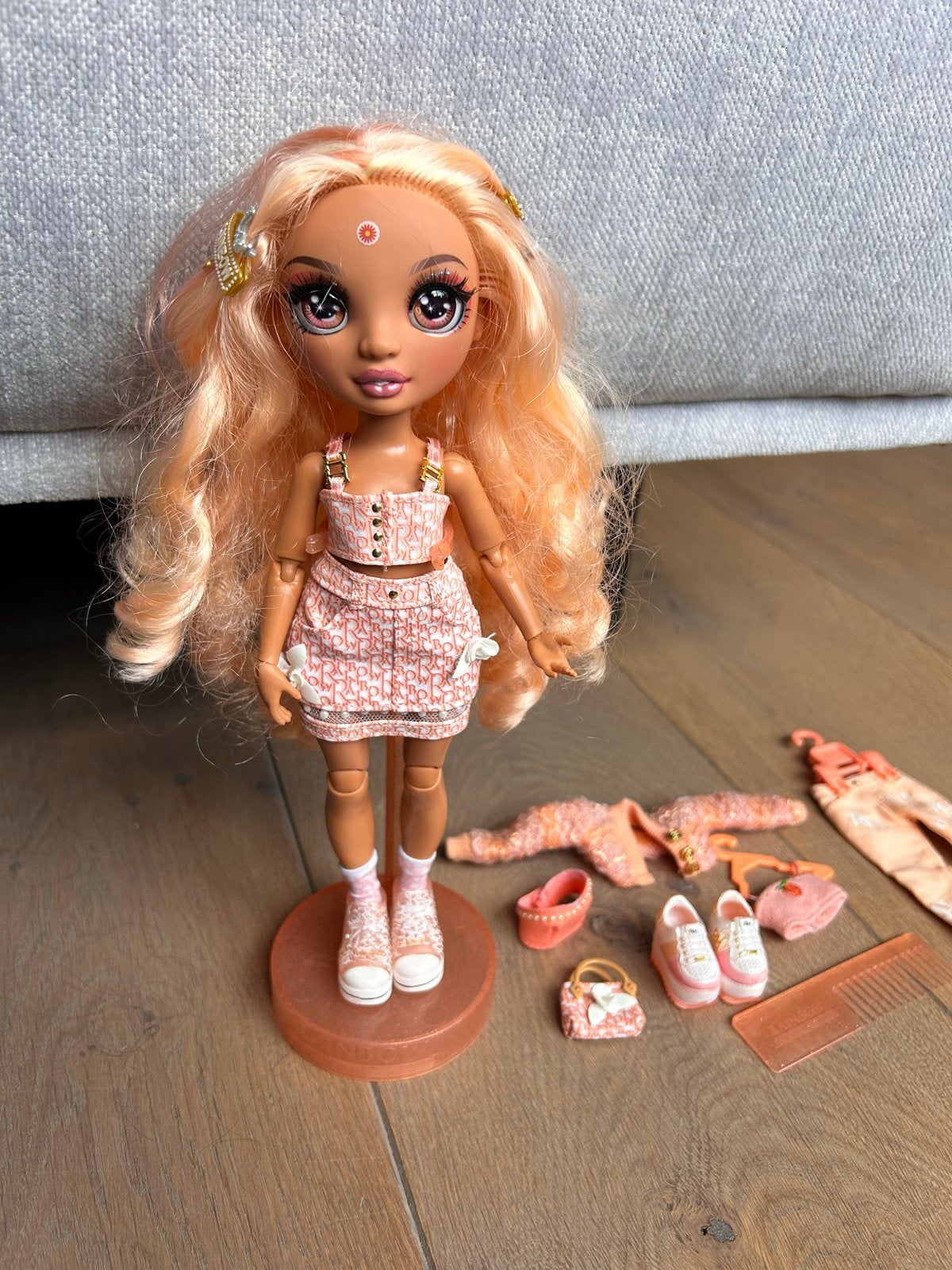 Rainbow High Doll gorgia bloom met extra kleding, Ophalen of Verzenden, Zo goed als nieuw, Overige typen