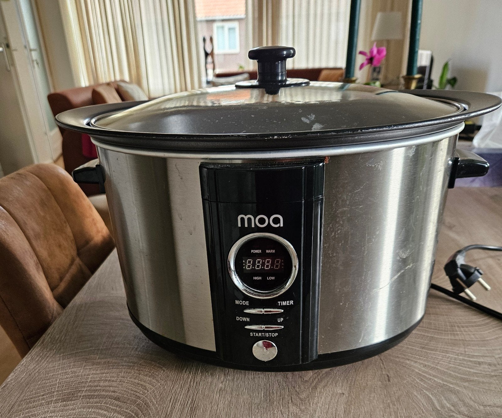 MOA Slowcooker - Zo goed als nieuw, Witgoed en Apparatuur, Ophalen of Verzenden, Timer, Zo goed als nieuw