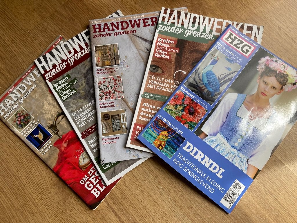 5 tijdschriften "Handwerken", Ophalen of Verzenden, Zo goed als nieuw, Damesbladen