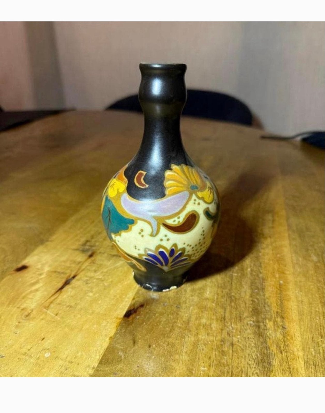 Art Deco vaasje Eskfa Plateel, ca. 1920, gemerkt, Antiek en Kunst, Antiek | Vazen, Ophalen