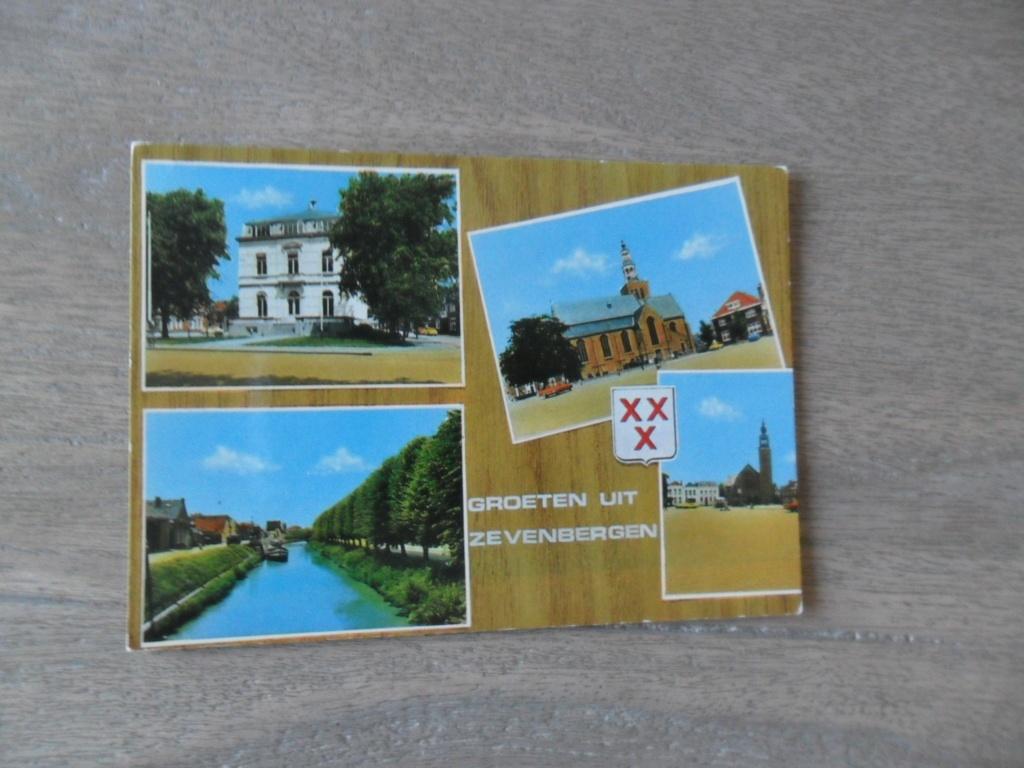 Zevenbergen, kerk/auto 1971, Verzenden, 1960 tot 1980, Gelopen, Noord-Brabant