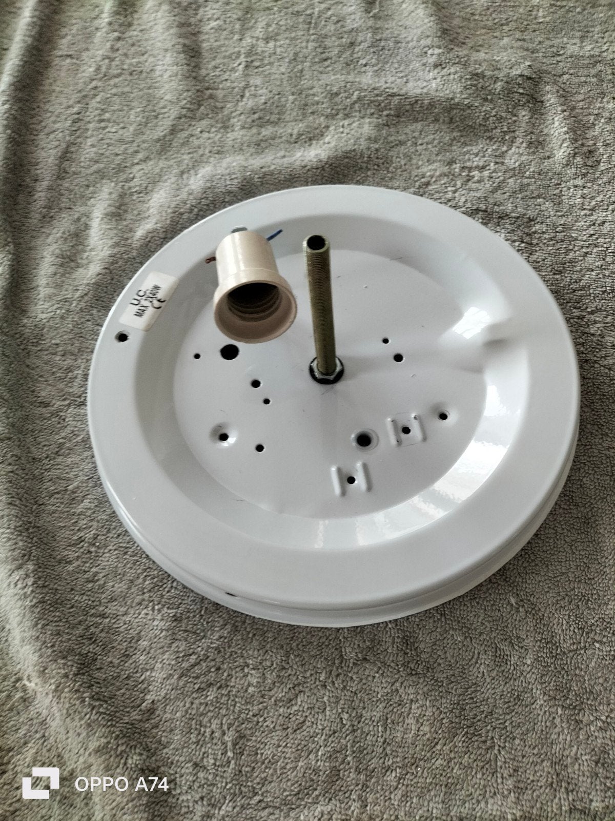 Plafondlamp met glazen kap - Klassiek design, Wit, Overige merken, Gebruikt, Glas