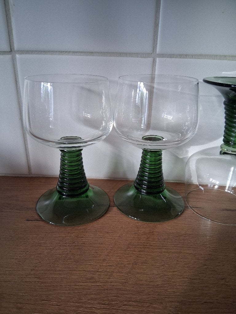 6 vintage roemer wijnglazen, Ophalen, Zo goed als nieuw, Overige typen