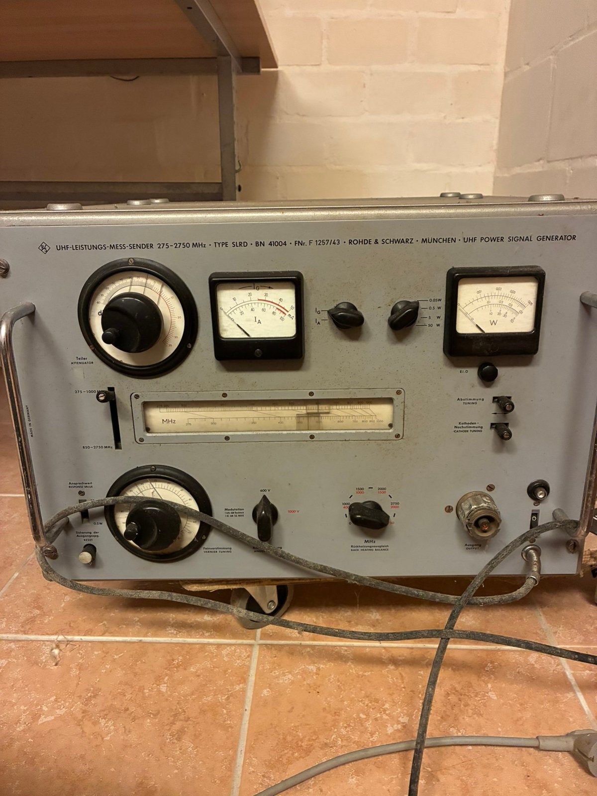Rohde & Schwarz SLRD UHF-generator 275-2750 MHz, Ophalen, Gebruikt, Overige meters