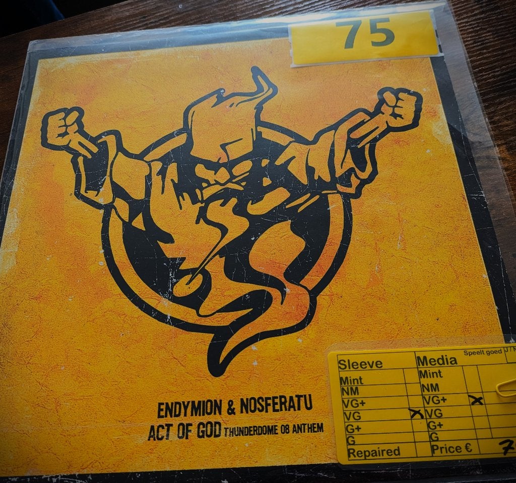 Endymion & Nosferatu – Act Of God (Thunderdome 08 Anthem), Gebruikt, Hardcore, Inclusief binnenhoes, Ophalen of Verzenden