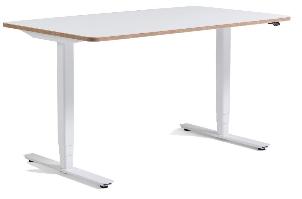 (NIEUW) Ahrend Brisk 140 x 80 cm wit/eikenhout, Zit-sta bureau, Elektrisch, Hout, Nieuw