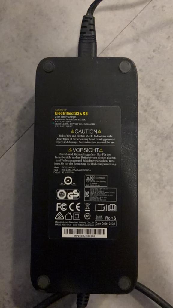 VanMoof Electrified S3 & X3 Oplader, Ophalen of Verzenden, Gebruikt