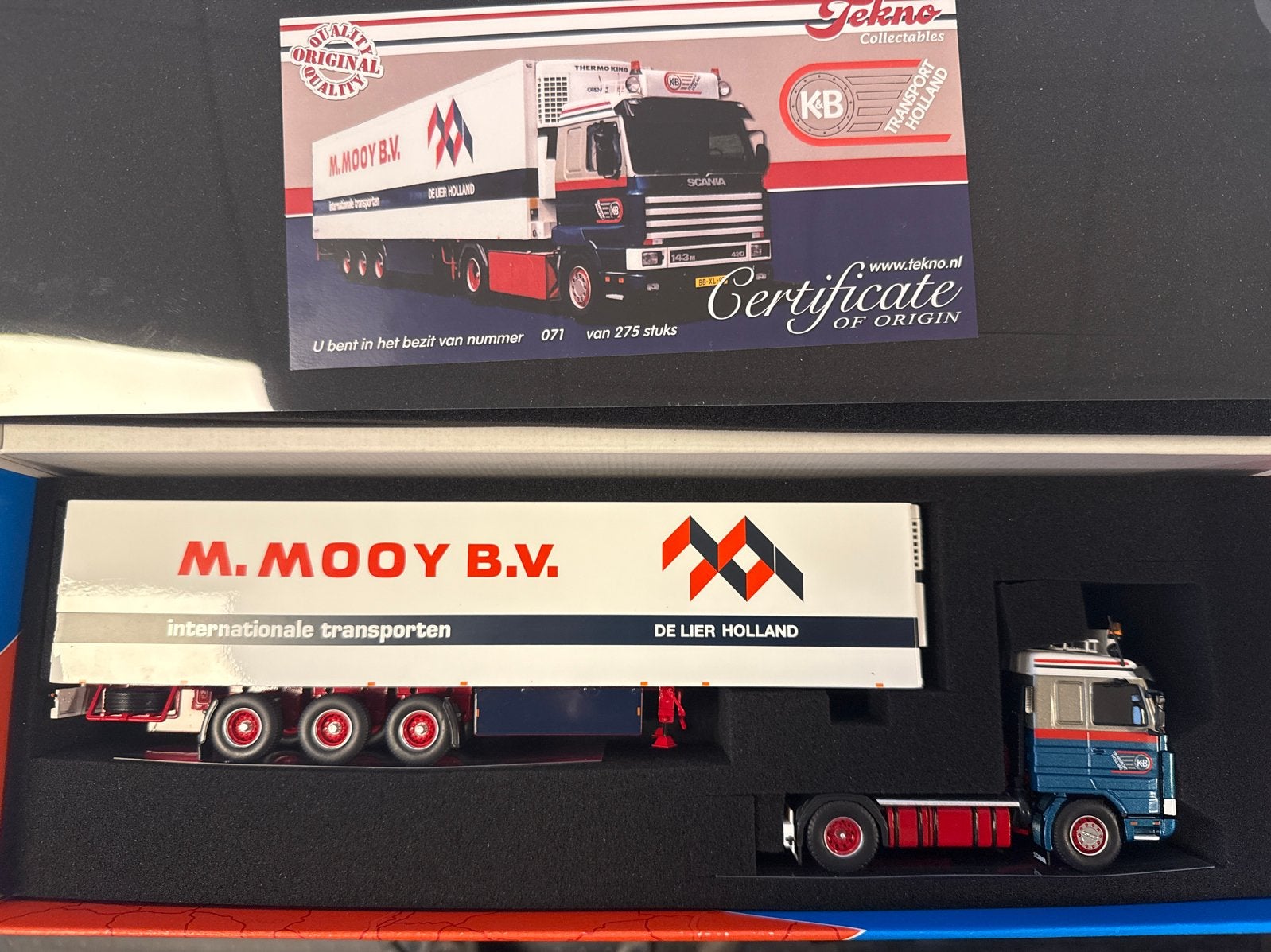 Tekno Scania K&B transport B.V. model, Overige merken, 1:32 tot 1:50, Nieuw, Ophalen of Verzenden