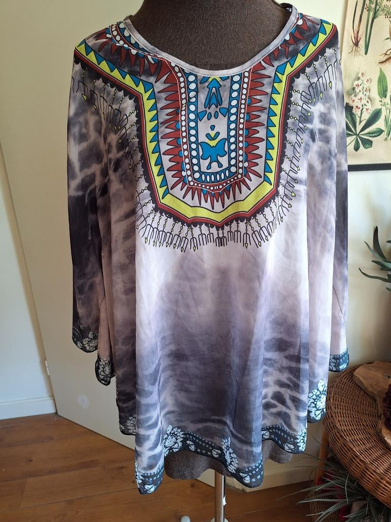 Voile tuniek maat m l xl, Ophalen of Verzenden, Zo goed als nieuw, Maat 46/48 (XL) of groter, Zwart