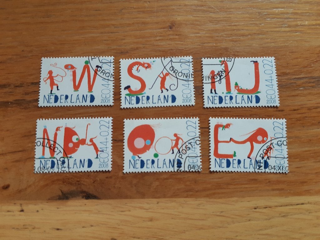 nederland gestempeld jaar 2008 nr 2608a - 2608f, Ophalen of Verzenden, Na 1940, Gestempeld