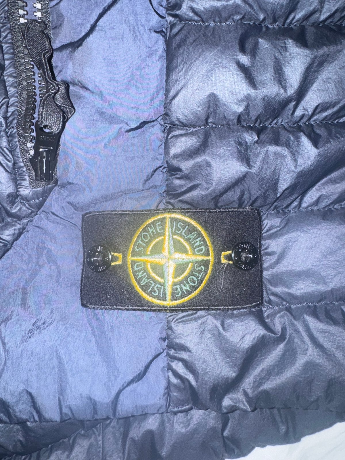 Stone Island Bodywarmer Donkerblauw, Kleding | Heren, Bodywarmers, Verzenden, Zo goed als nieuw, Maat 46 (S) of kleiner, Blauw