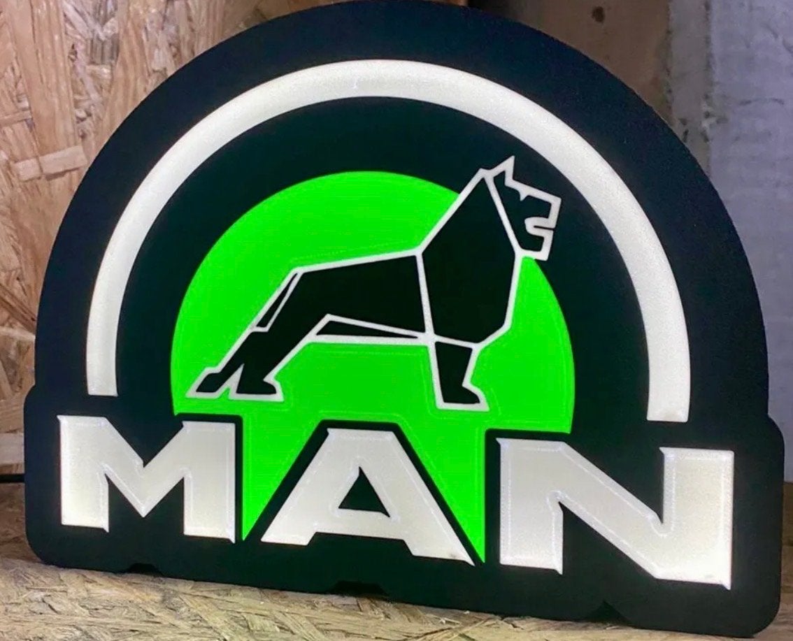 MAN LED-lichtbak - Unieke decoratie voor de liefhebber, Verzenden, Nieuw, Lichtbak of (neon) lamp