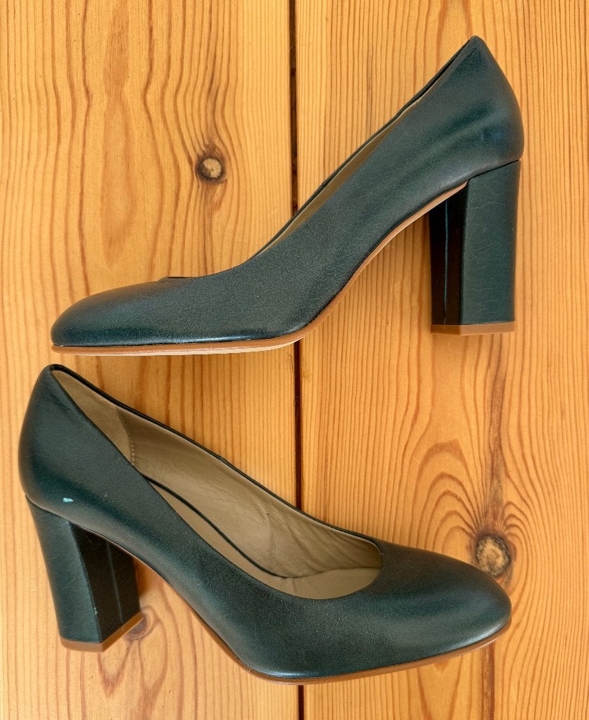 Pumps Noe - Groen leer - maat 36,5 (36 37), Ophalen of Verzenden, Zo goed als nieuw, Groen, Pumps