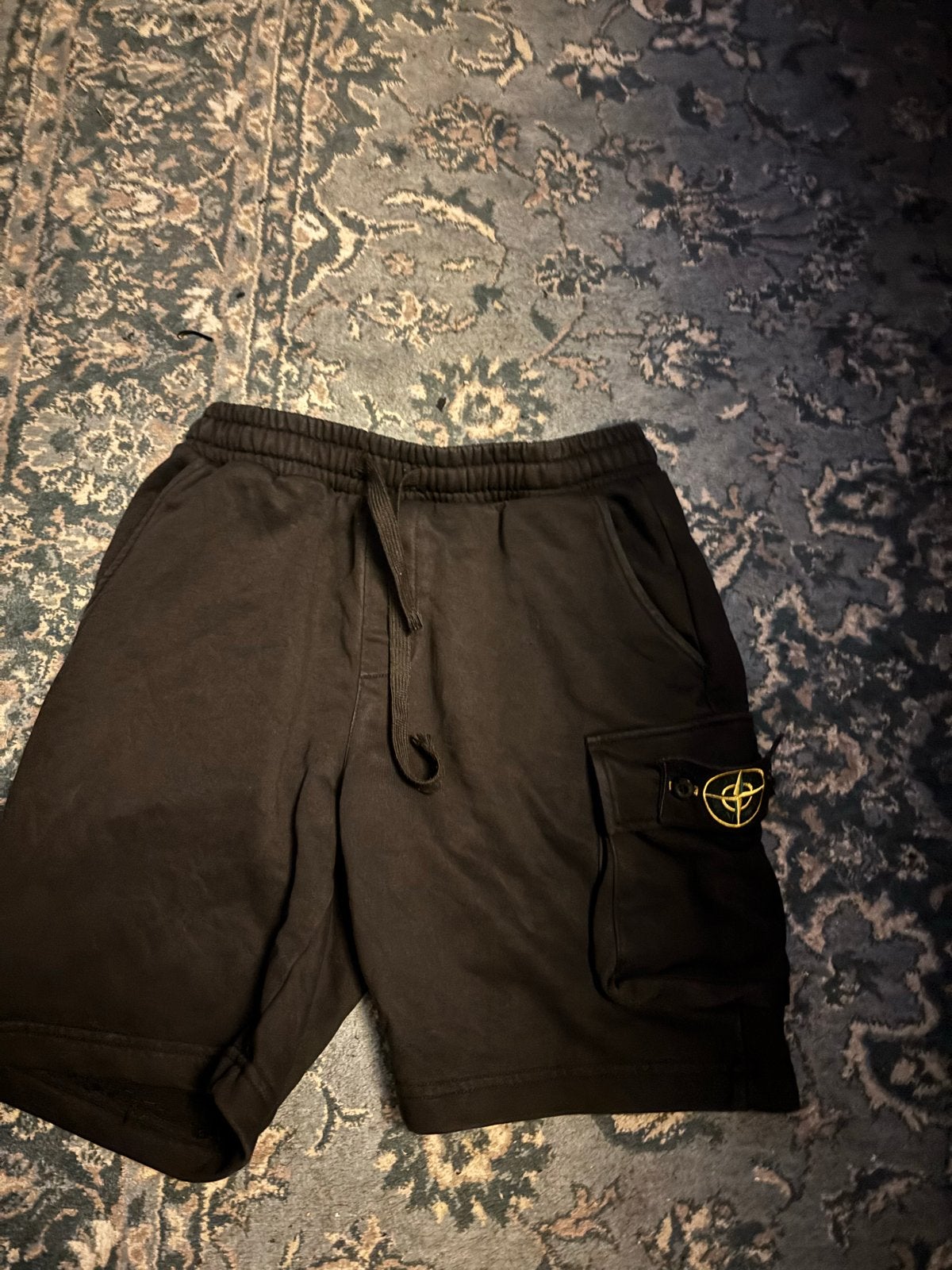 Stone Island Cargo Shorts Zwart, Ophalen of Verzenden, Zo goed als nieuw, Maat 48/50 (M), Zwart