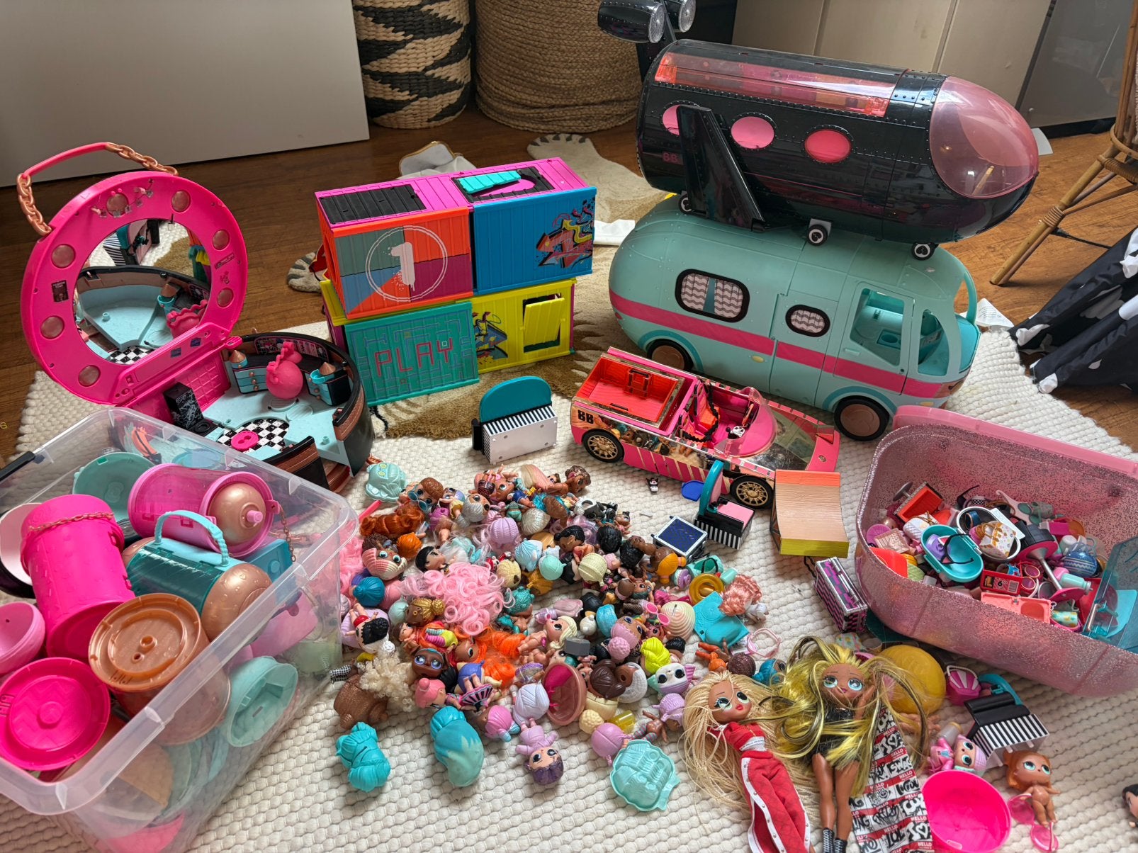 Grote L.O.L. Surprise set Camper, Vliegtuig, Auto & Poppen!, Ophalen, Gebruikt, Overige typen
