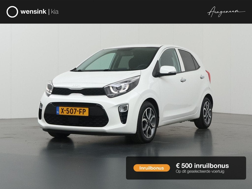 Kia Picanto 1.0 DPi DynamicPlusLine | Keyless | Navigatie |, Auto's, Kia, Voorwielaandrijving, Stof, Gebruikt, 4 stoelen