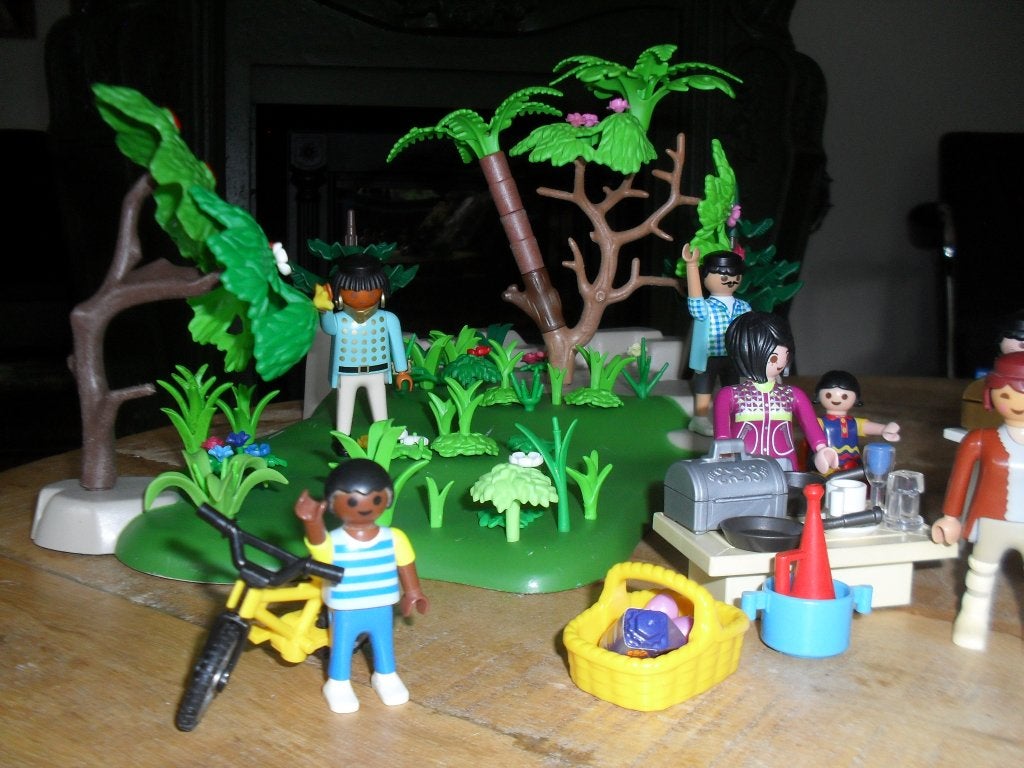 Playmobil snuffelmarkt in het park setje no 40, Ophalen of Verzenden, Zo goed als nieuw
