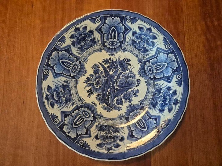 Antiek Delfts Blauw Wandbord - Handgeschilderd, Ophalen