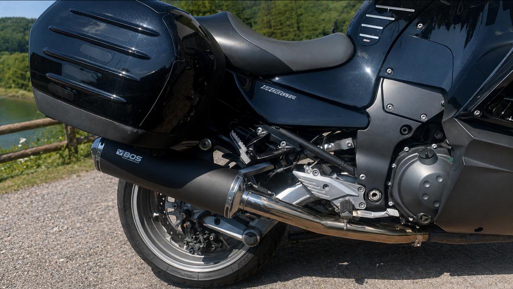 Kawasaki 1400GTR BOS Performance uitlaat en stuurverhogers, Ophalen of Verzenden