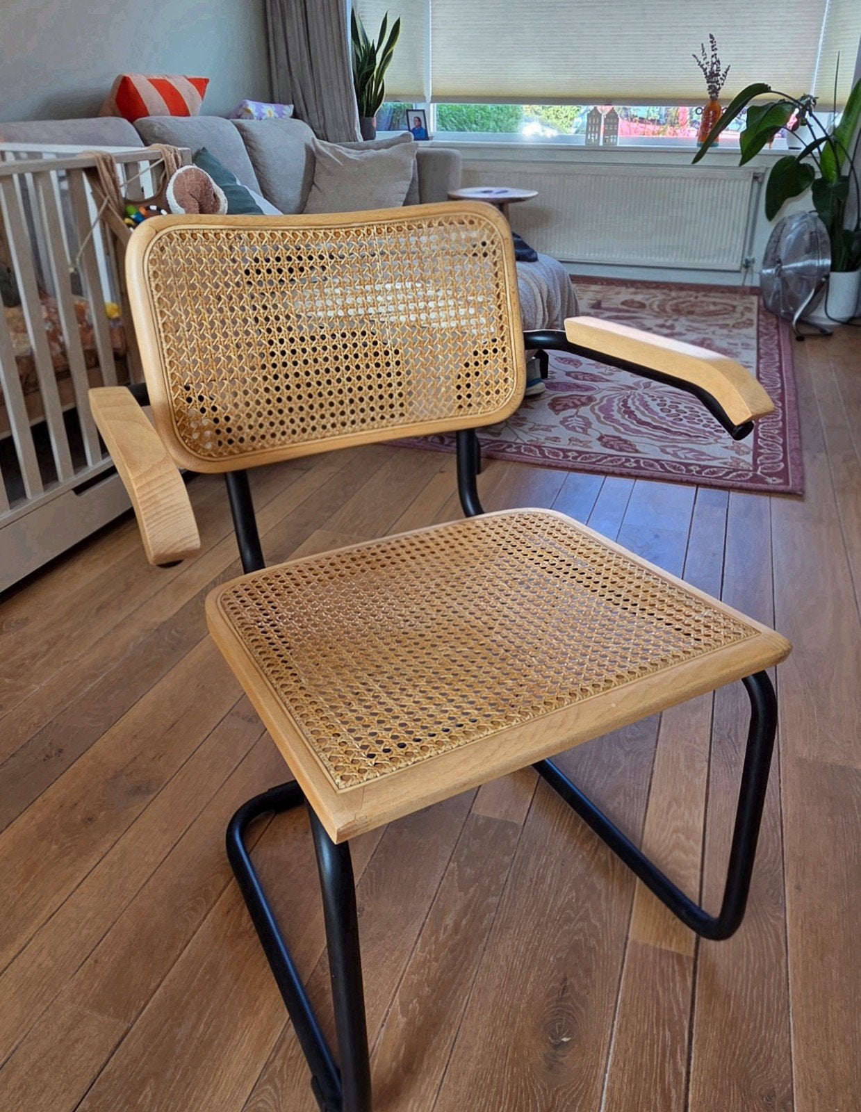 Rotan eetkamerstoelen met armleuning - 4 stuks, Ophalen, Modern, Bohemian, Rotan, Overige kleuren, Hout