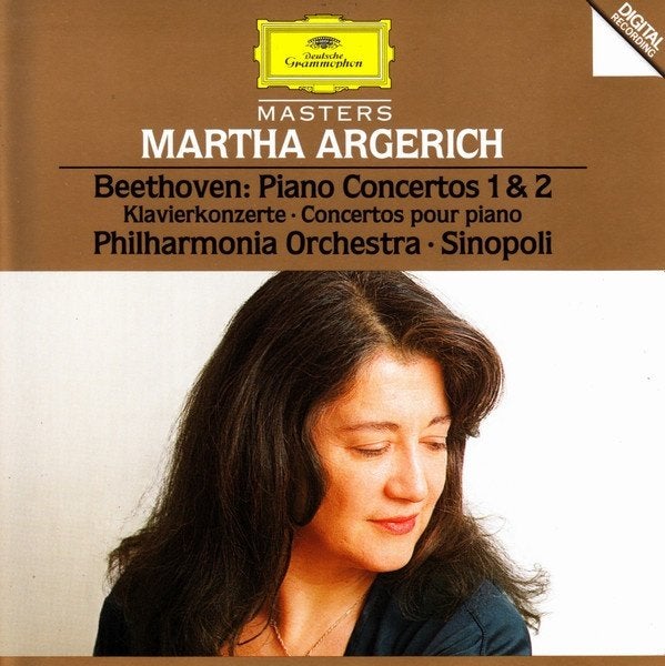 BEETHOVEN Piano concertos 1 & 2 CD ARGERICH SINOPOLI DG MAST, Cd's en Dvd's, Ophalen of Verzenden, Classicisme, Gebruikt, Orkest of Ballet