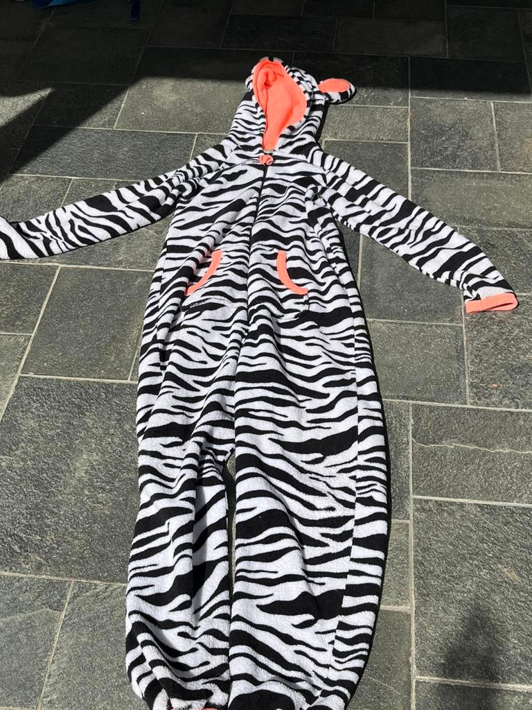 Zebra onesie voor kid van rond 160, Ophalen of Verzenden, Zo goed als nieuw, 158 t/m 164, Jongen of Meisje