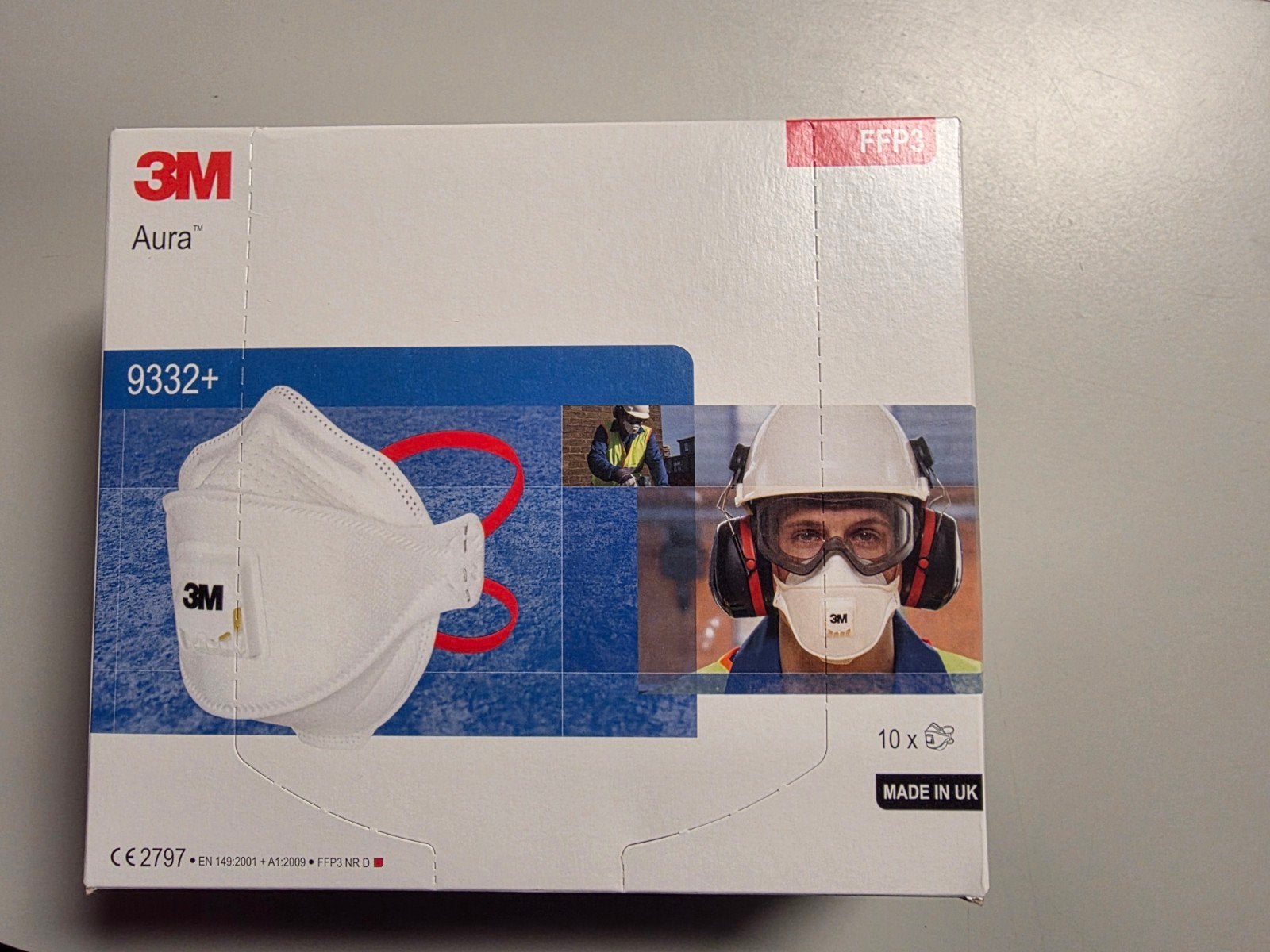 3M Aura 9332 FFP3 stofmaskers doos van 10 stuks tht 22-06-26