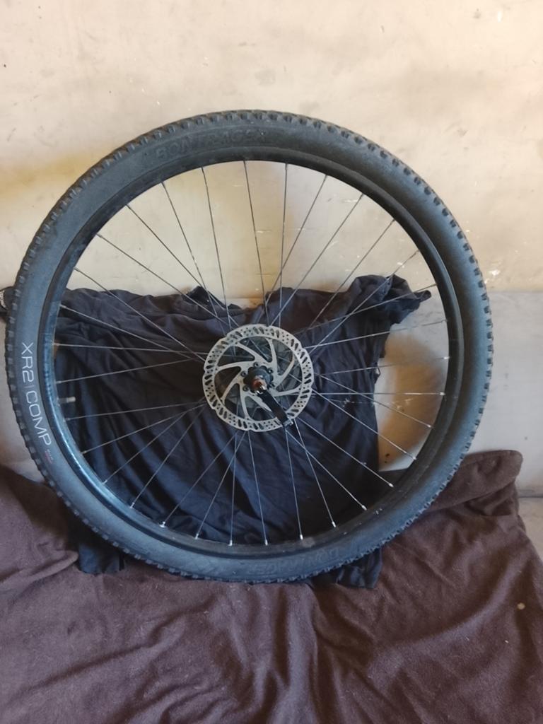 Achterwiel 29knch 7 versnellingen met schijfrem o, Fietsen en Brommers, Fietsonderdelen, Ophalen of Verzenden, Band, Aluminium
