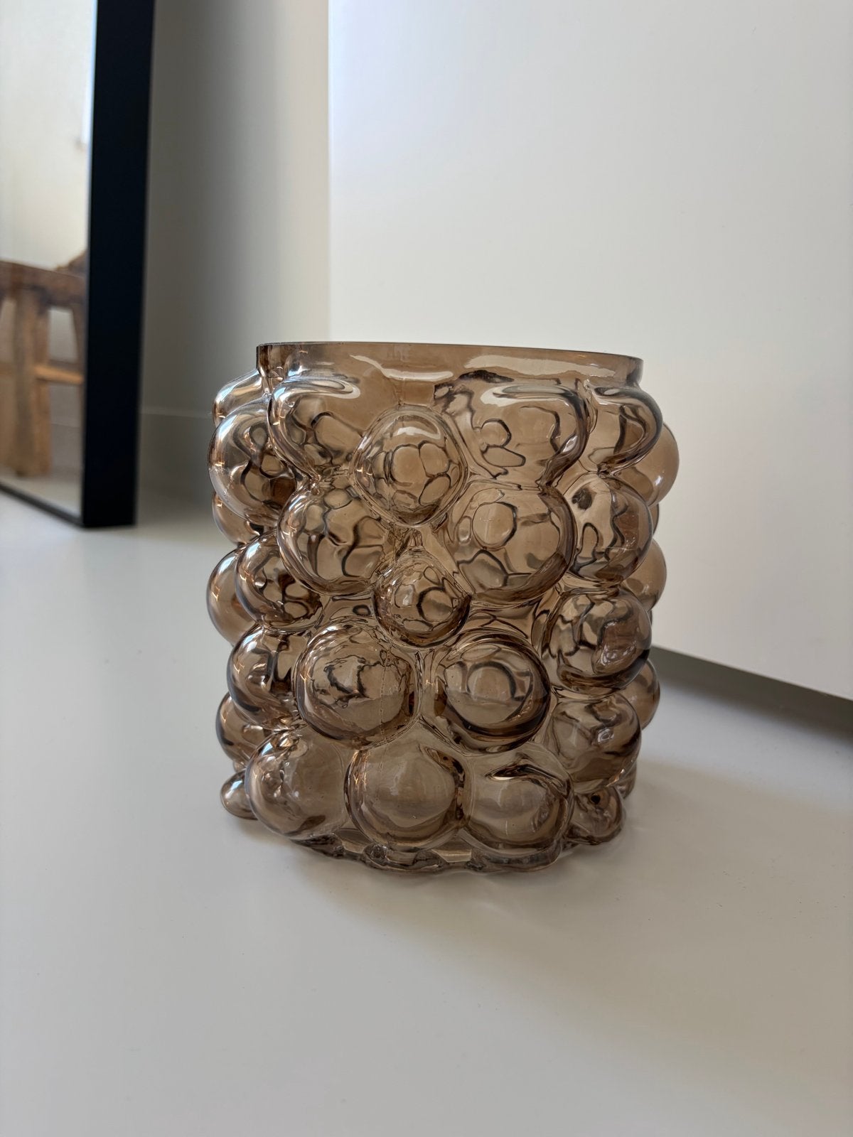 Xenos vaas / plantenpot bubbels - nieuw, Ophalen, Bruin, Met patroon/structuur, Nieuw